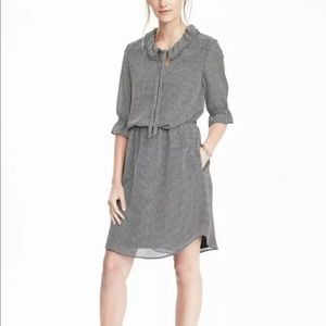 Banana Republic Houndstooth Bell Sleeve Dress